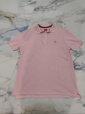 Isaia Light Pink Short-Sleeve Polo